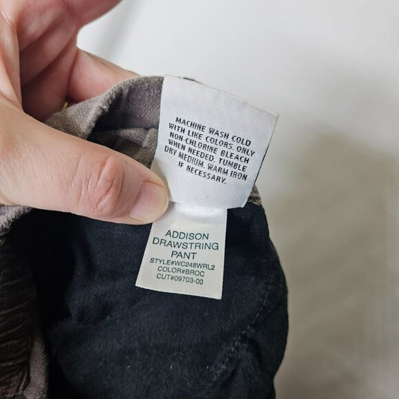 Hudson Addison Drawstring Jogger Pants Pull on Linen Viscose Blend Brown sz S - Picture 6 of 12